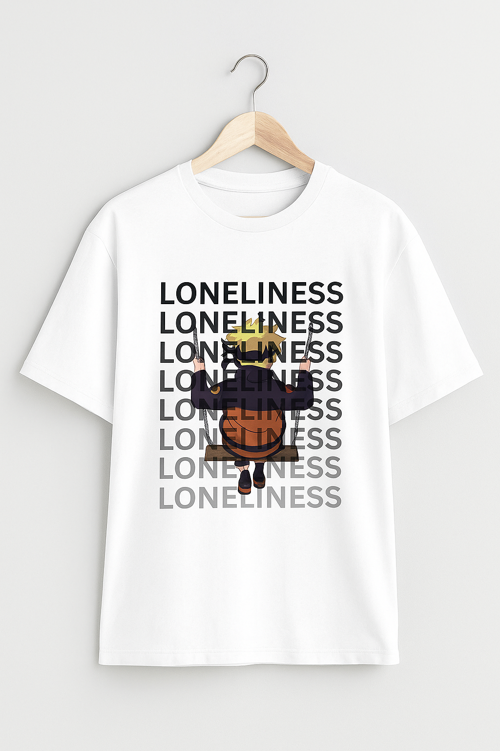 Naruto Loneliness Oversized T-Shirt
